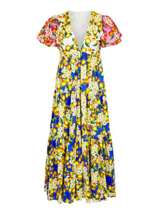 Agnes Floral Cotton Maxi Dress – Multicolour