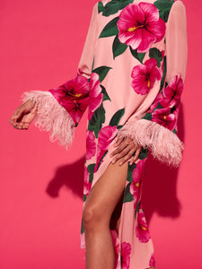 Aria Crepe Midi Dress - Nyx Pink