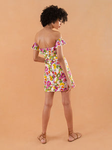 Nalani Cotton Mini Dress - Peonia Pink