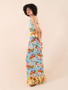 Amara Linen Maxi Dress - Oceana Floral