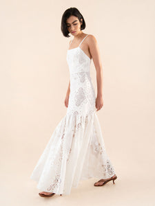 Cordelia Lace Maxi Dress - White