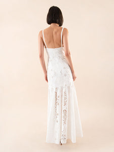 Cordiela Lace Maxi Dress - White