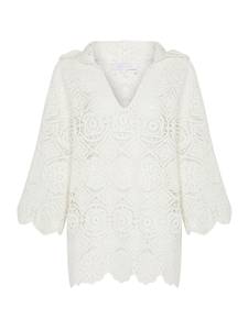 Brea Hooded Crochet Mini Dress - Divona