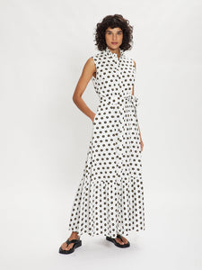 Lupe Floral Cotton Maxi Dress - Black/Beige