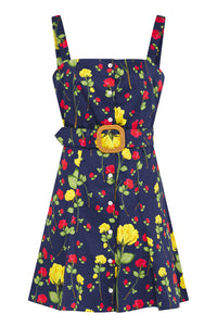 Romy Floral Cotton Mini Dress – Navy