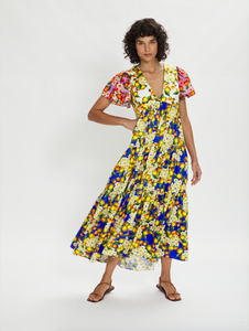 Agnes Floral Cotton Maxi Dress – Multicolour