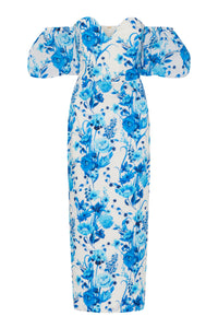Tati Cotton Midi Dress - Antheia Blue