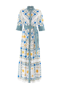 Marni Cotton Floral Maxi Dress – White